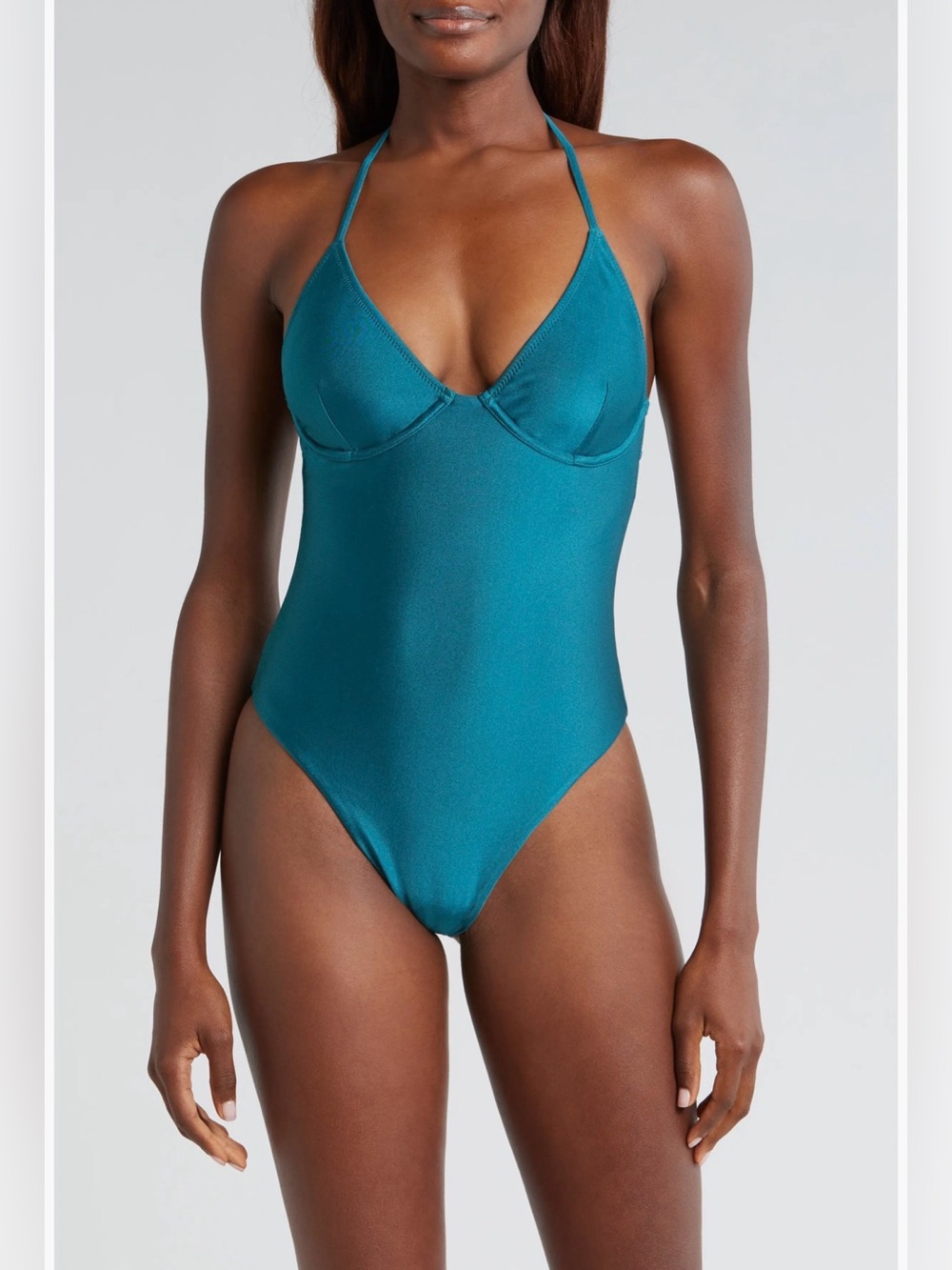 Kulani Kinis Underwire One-Piece Swimsuit in Cenote; Size: Small
